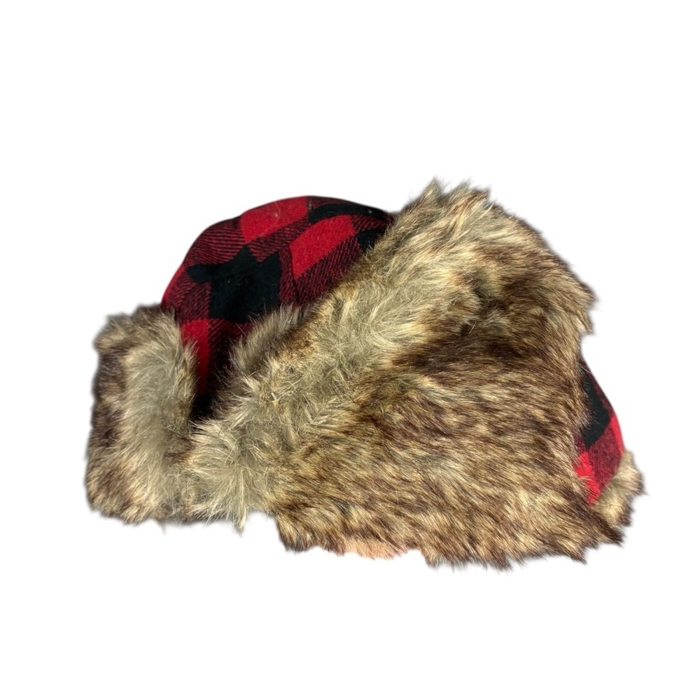 KB Ethos Buffalo Plaid Faux Fur Trapper Hat – One Size